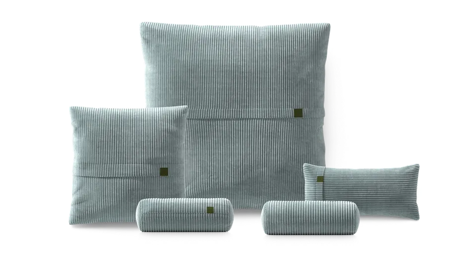 vetsak Pillow Set 4 set cuscini cord velour menta