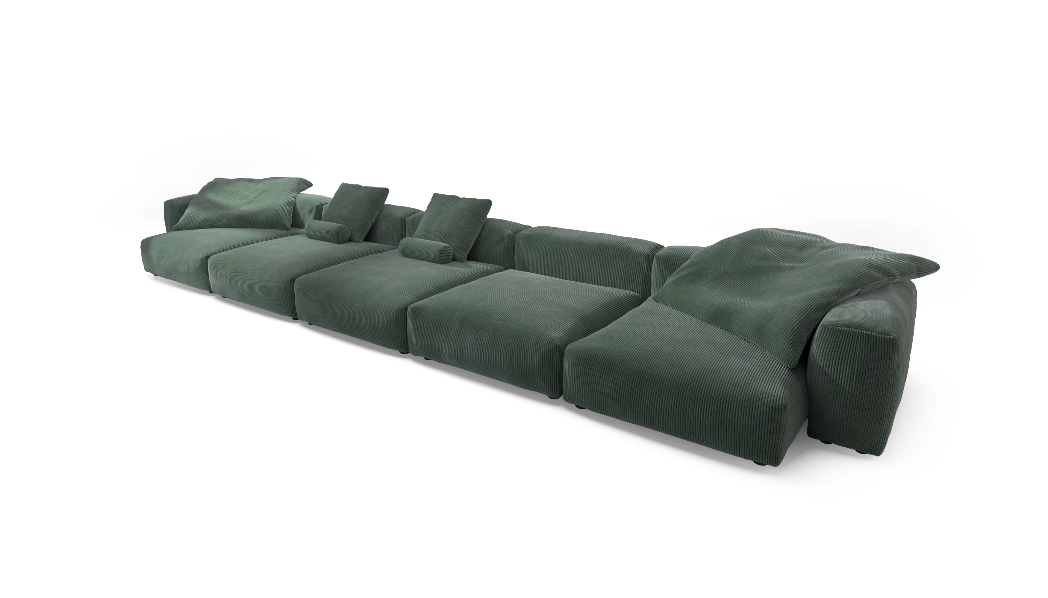 vetsak Sofa Set 06 divano a U 6,5 posti hunter velluto