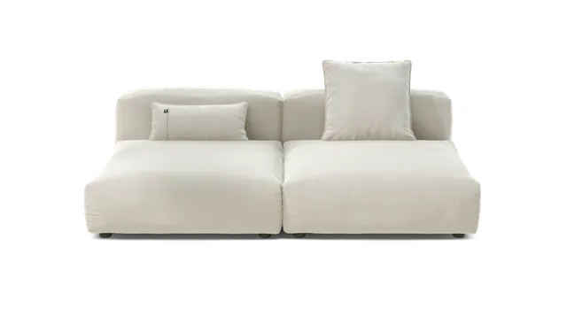 vetsak Set 01 Large divano modulare perla tessuto suave