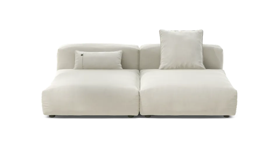 vetsak Set 01 Large divano modulare perla tessuto suave