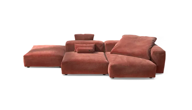 vetsak Sofa Set 09 The Island divano 6 posti mattone velluto