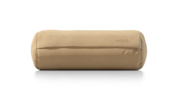 vetsak Noodle cuscino in pelle beige