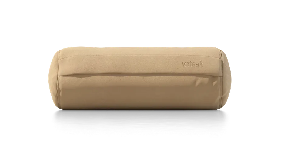 vetsak Noodle cuscino in pelle beige