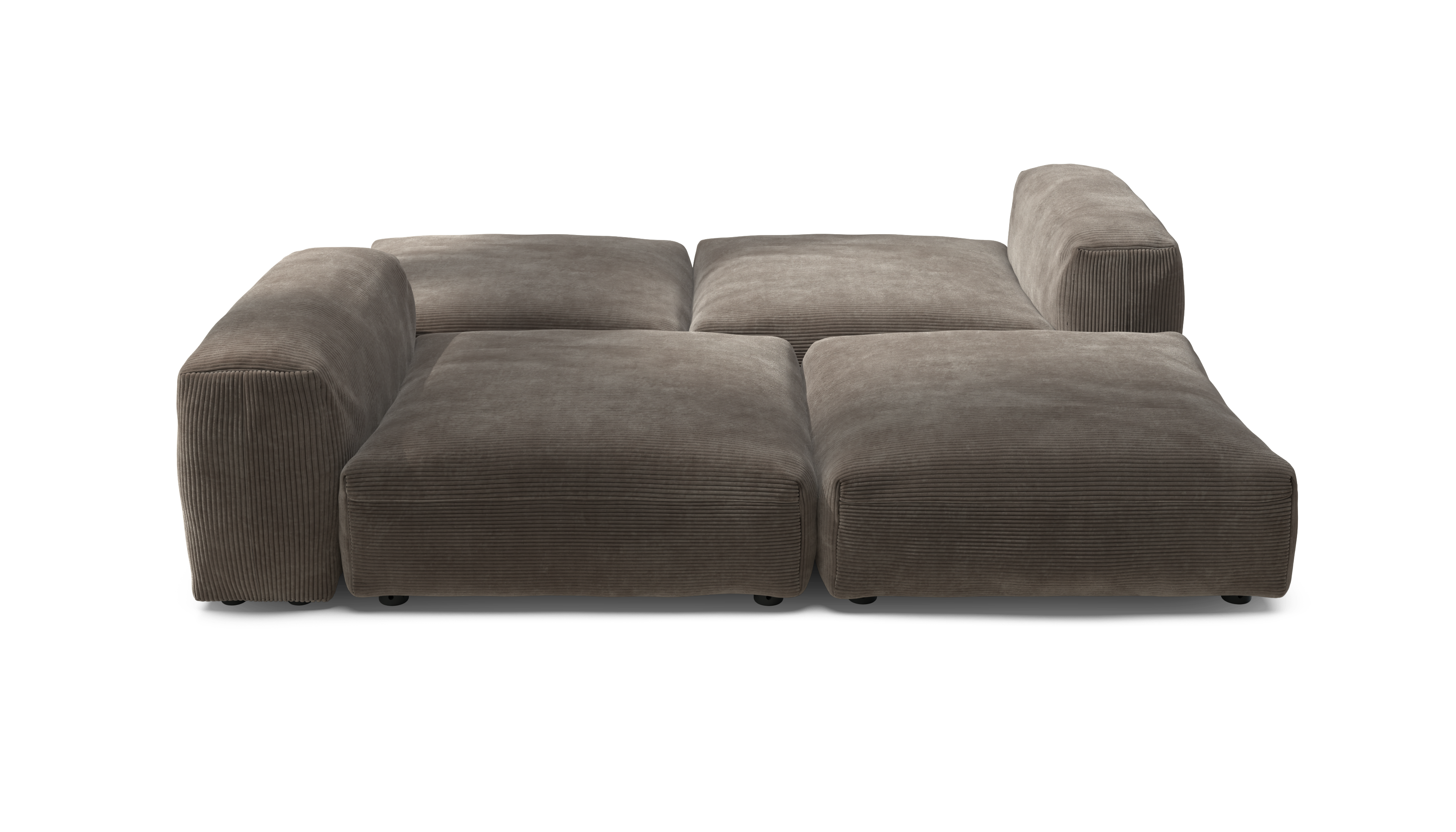 vetsak Set 08 Daybed divano modulare 6 posti mocha cord velour