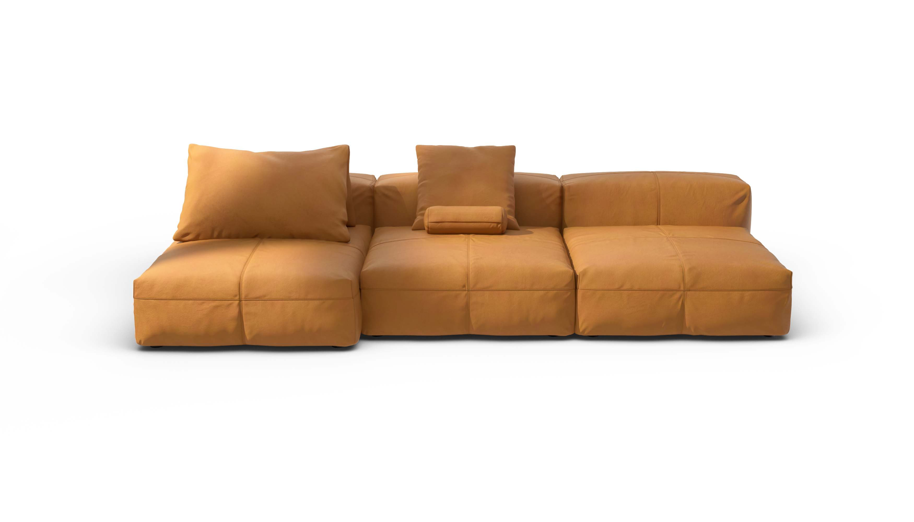 vetsak Sofa Set 04 divano 5 posti pelle marrone