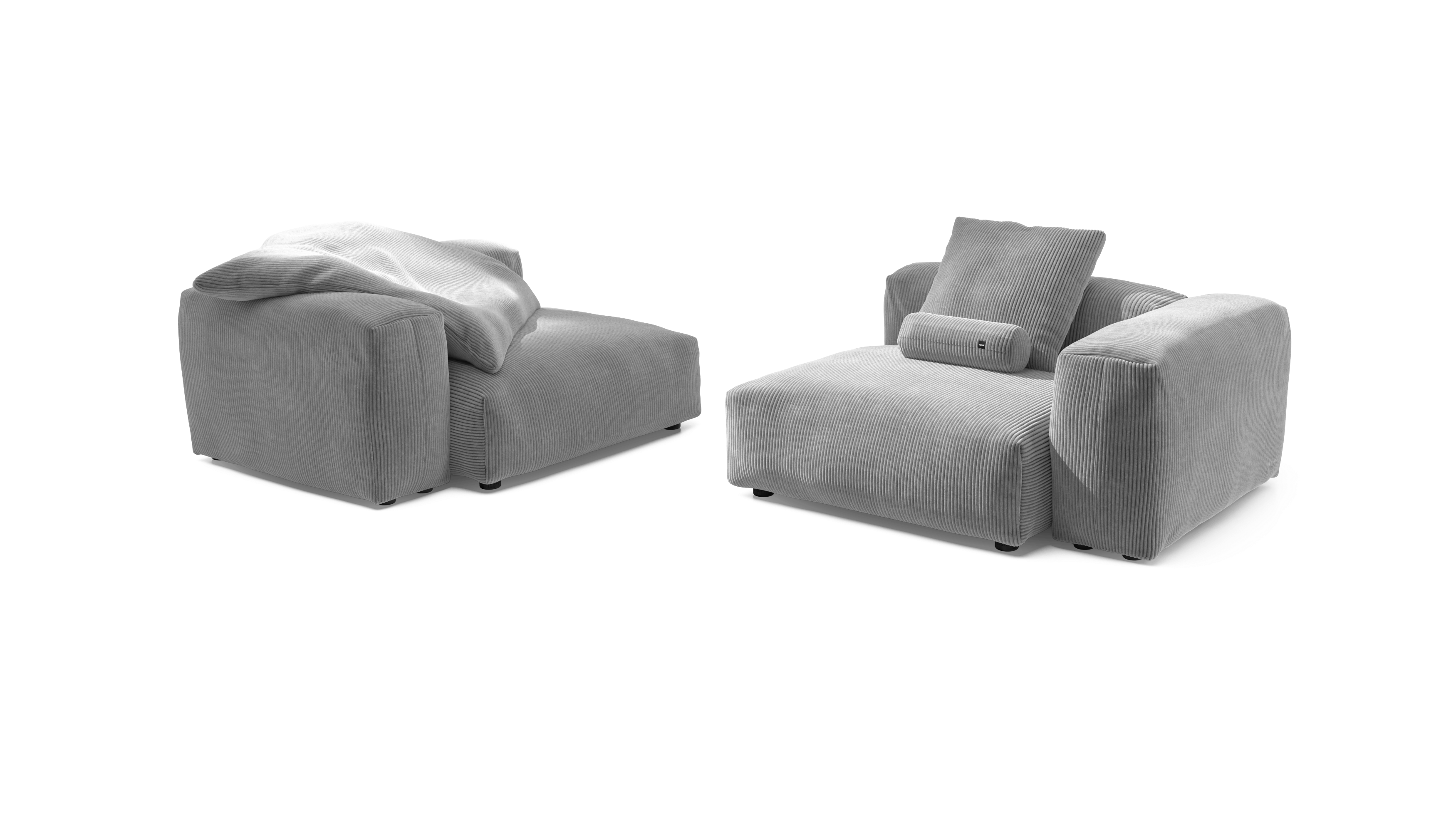 vetsak Sofa Set 02 Large divano modulare grigio chiaro