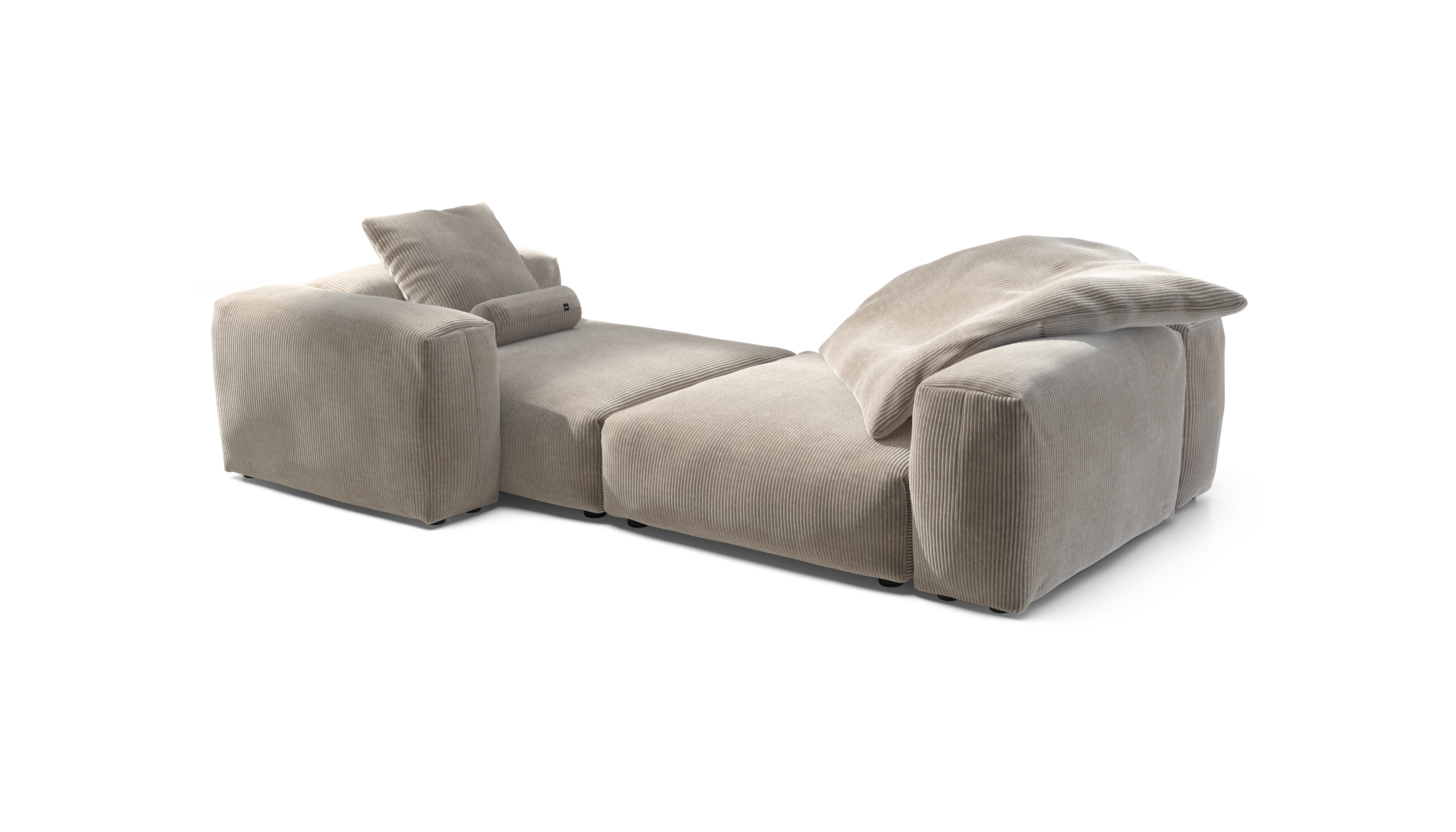 vetsak Sofa Set 02 XLarge divano modulare velluto platino 272x136
