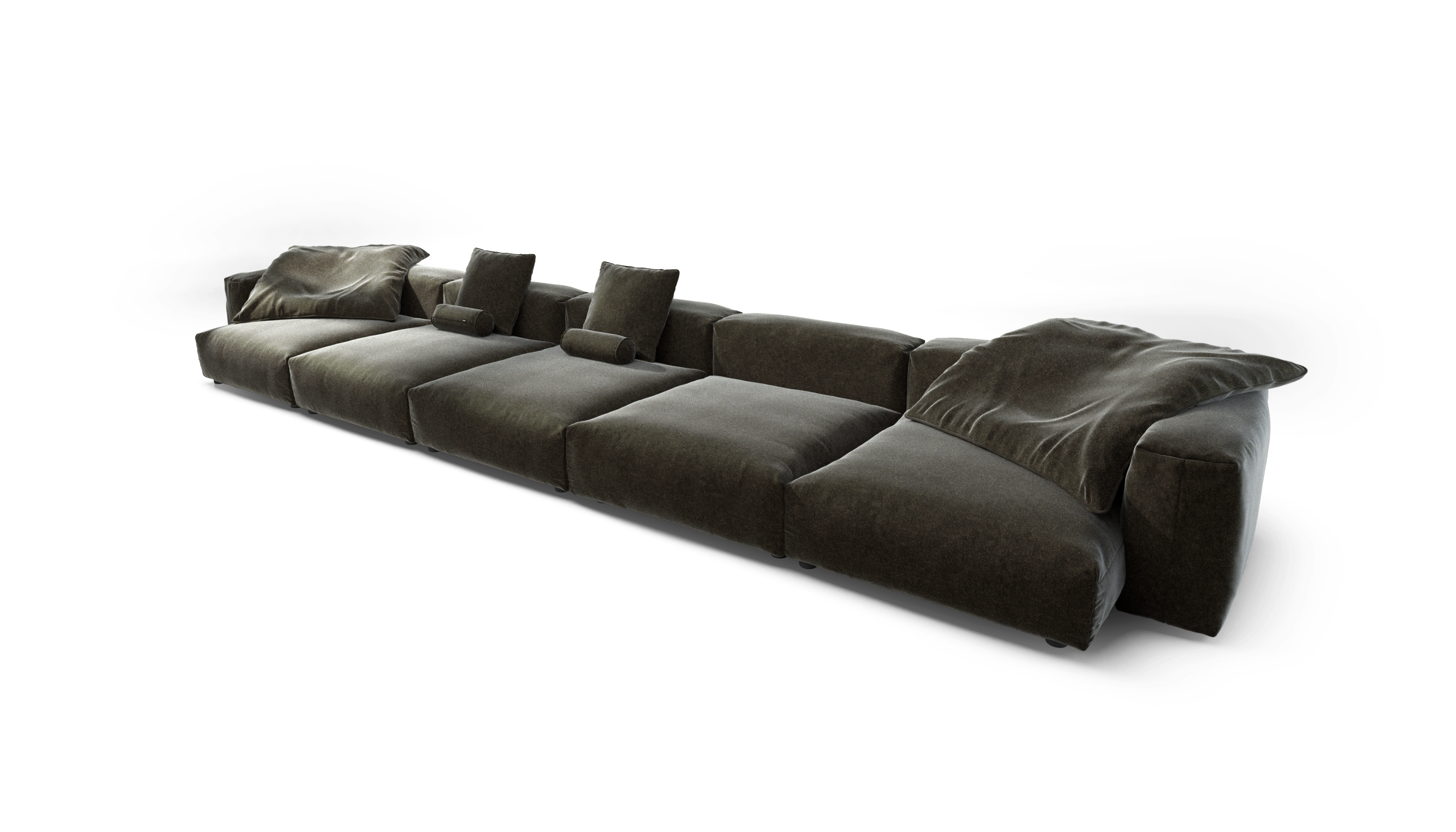 vetsak Sofa Set 06 divano suave antracite 6,5 posti