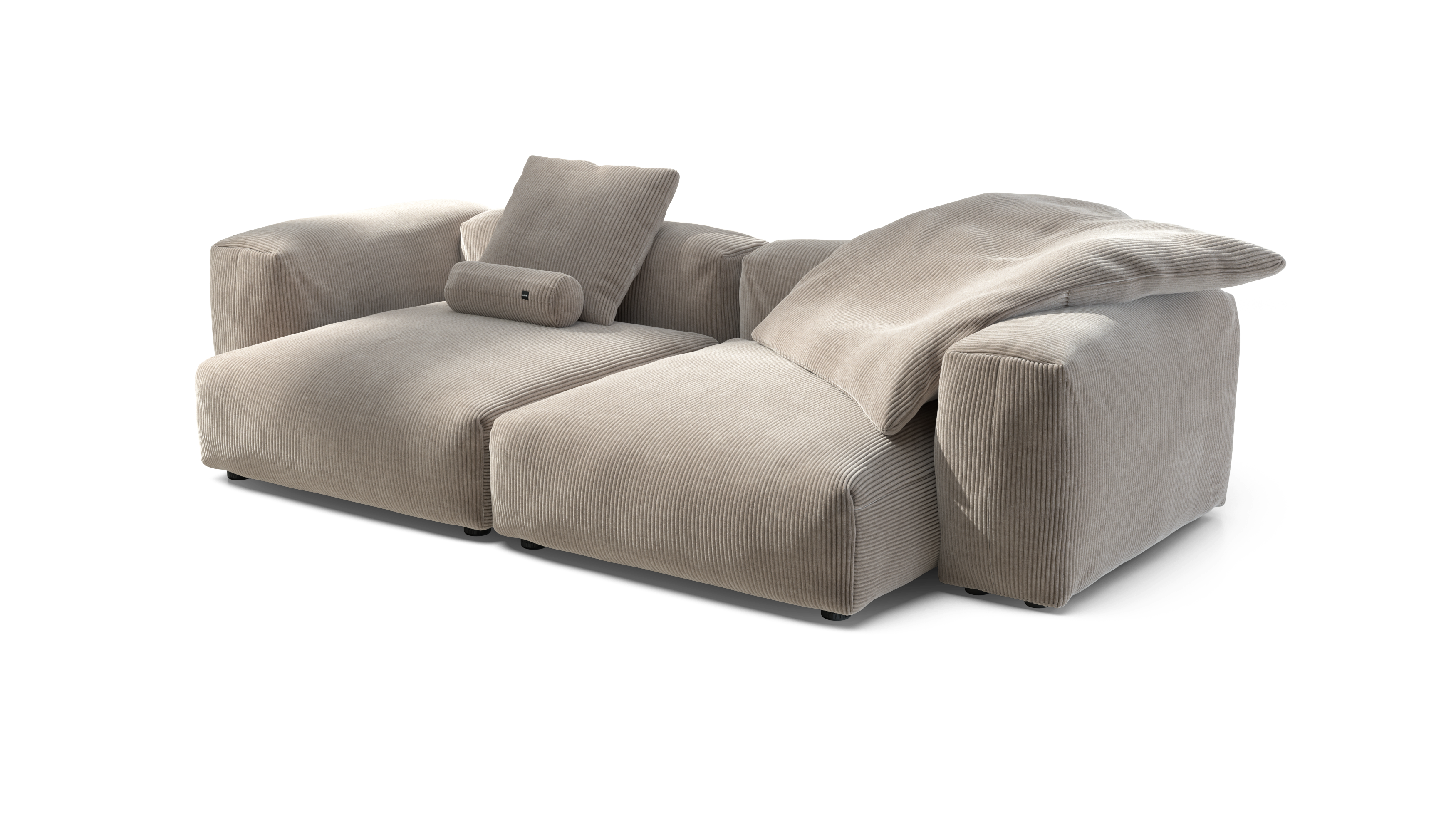 vetsak Sofa Set 02 XLarge divano modulare velluto platino 272x136