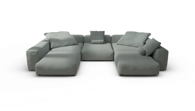 vetsak Sofa Set 06 divano modulare salvia 377x241 cm seduta profonda