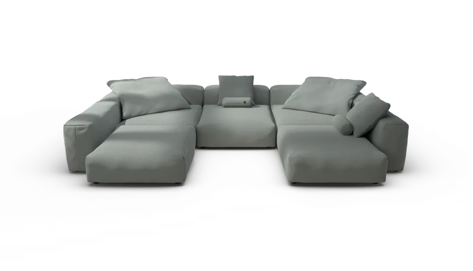 vetsak Sofa Set 06 divano modulare salvia 377x241 cm seduta profonda