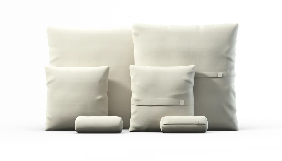 Vetsak Pillow Set 3 set cuscini crema in piqué da esterno