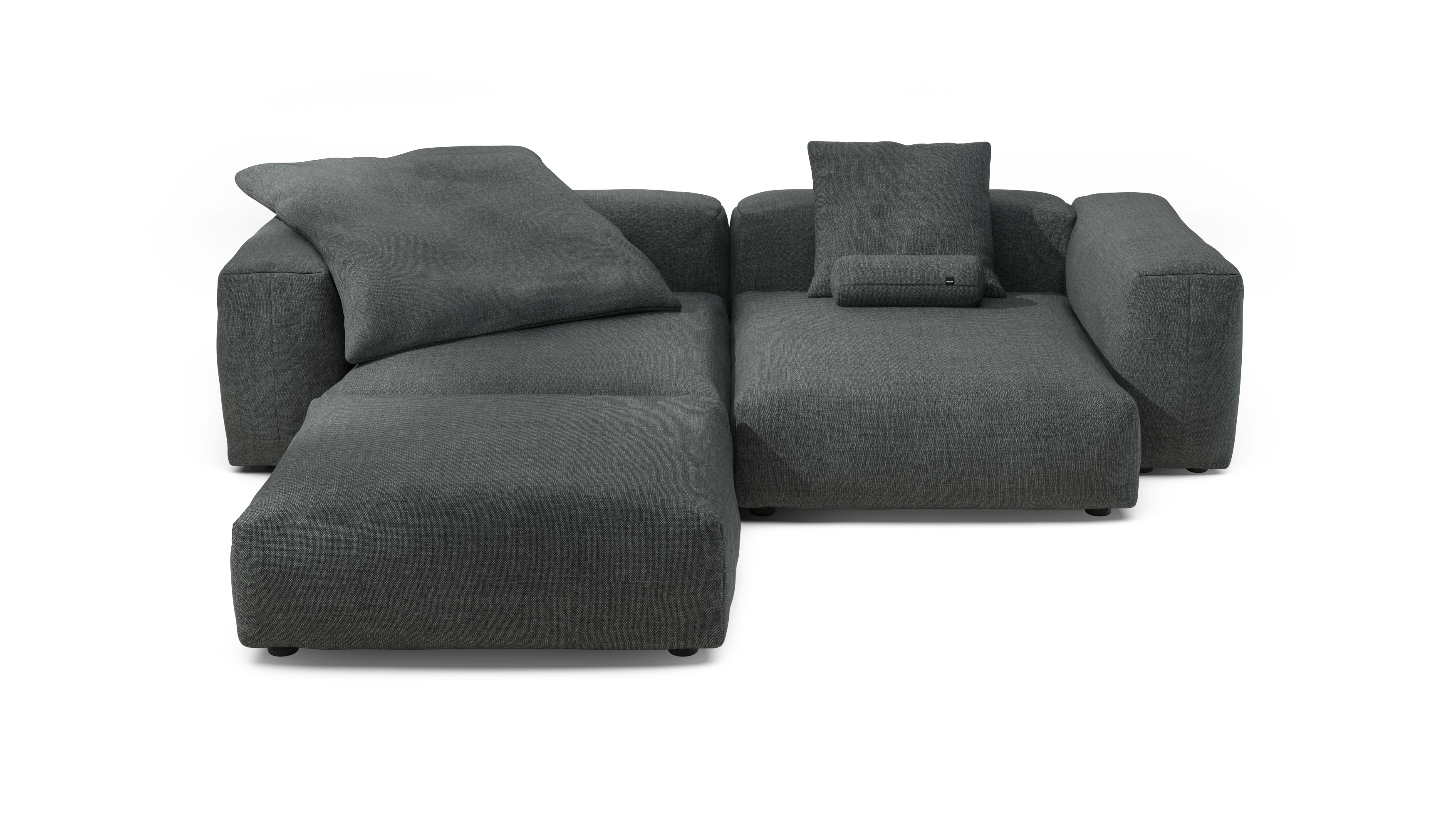 vetsak Sofa Set 03 divano angolare grigio scuro a L