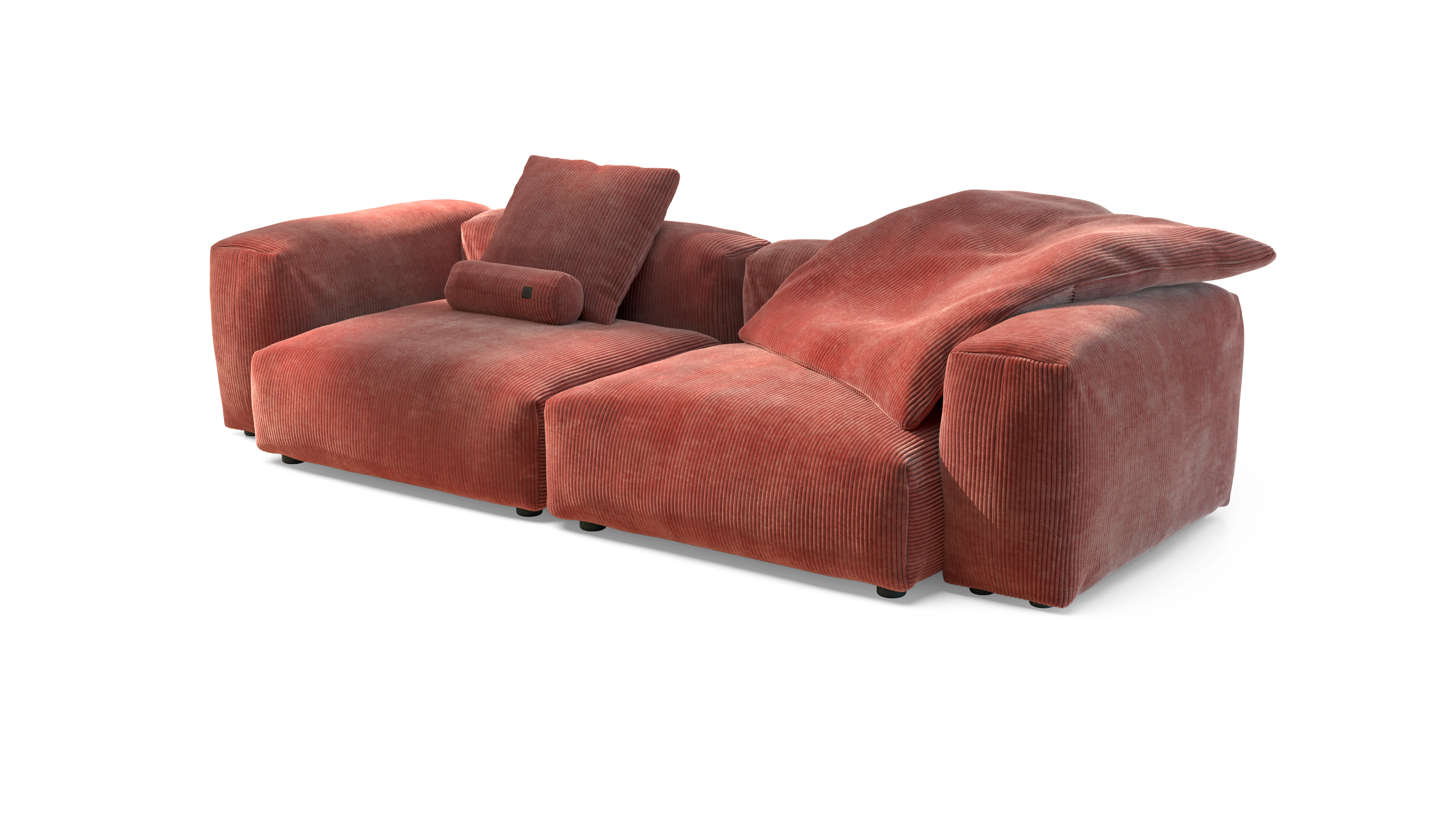 vetsak Sofa Set 02 Large divano Cord Velour Brick 272x115 grande