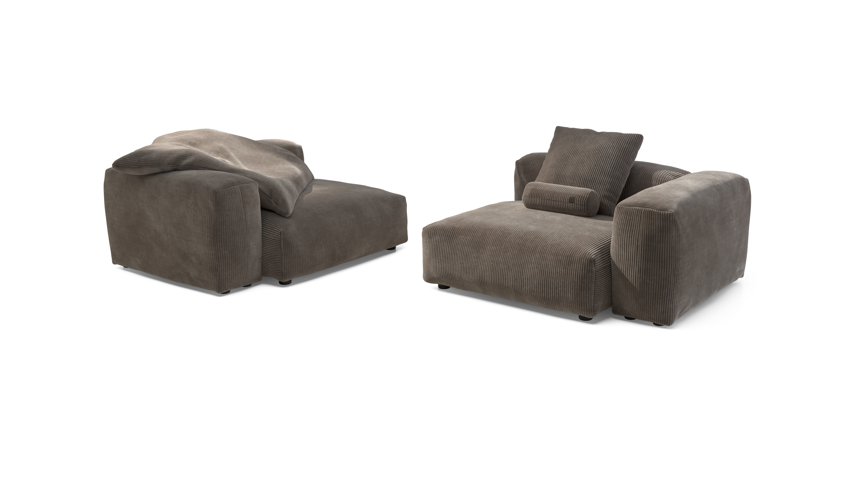 vetsak Sofa Set 02 Large divano modulare moka velluto