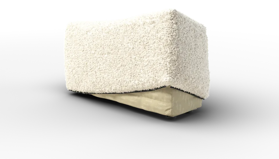 vetsak Cover Sofa Side Large fodera 105x31 crema