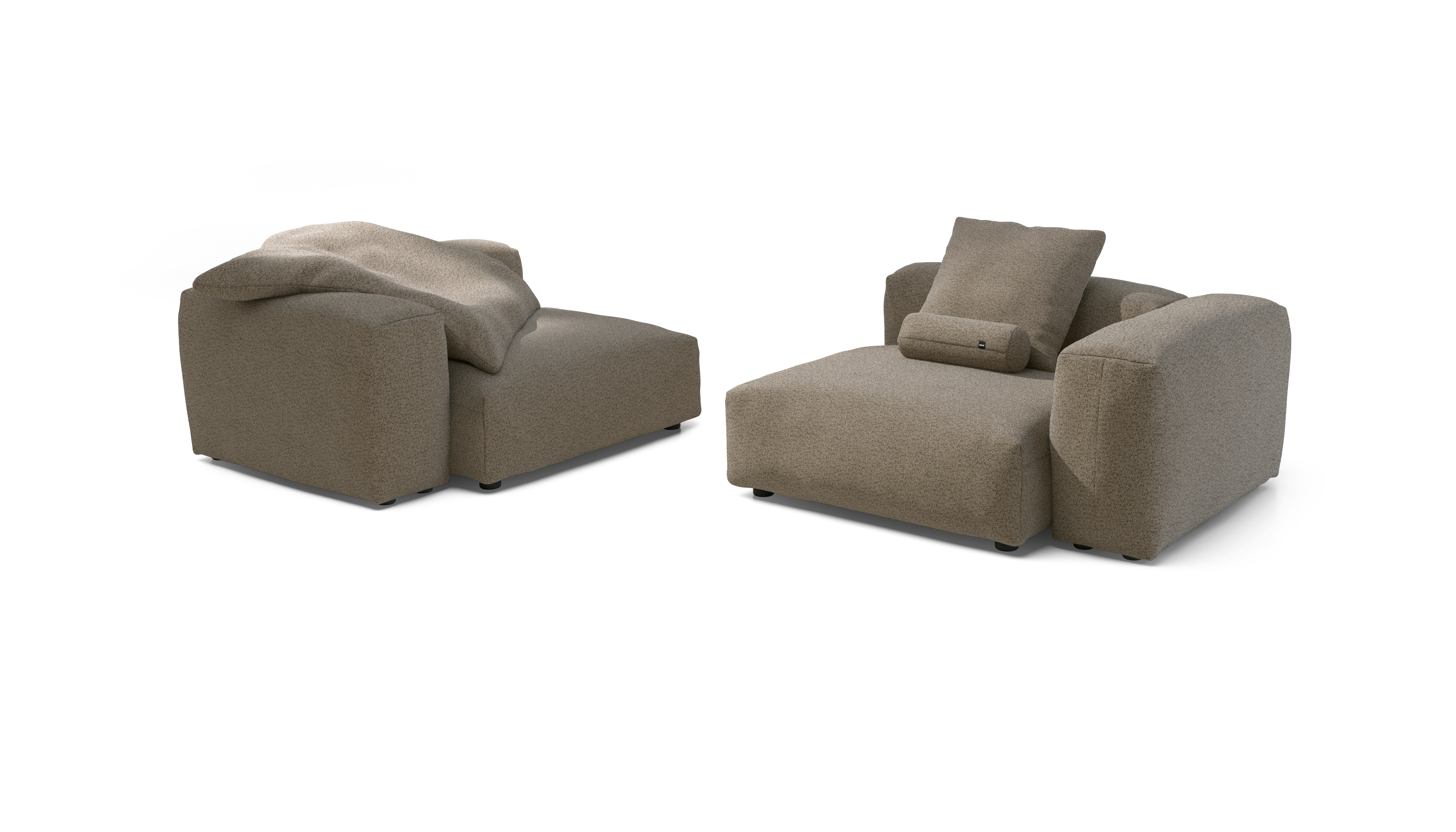vetsak Sofa Set 02 Large divano taupe 272x115 modulare 3,5 posti