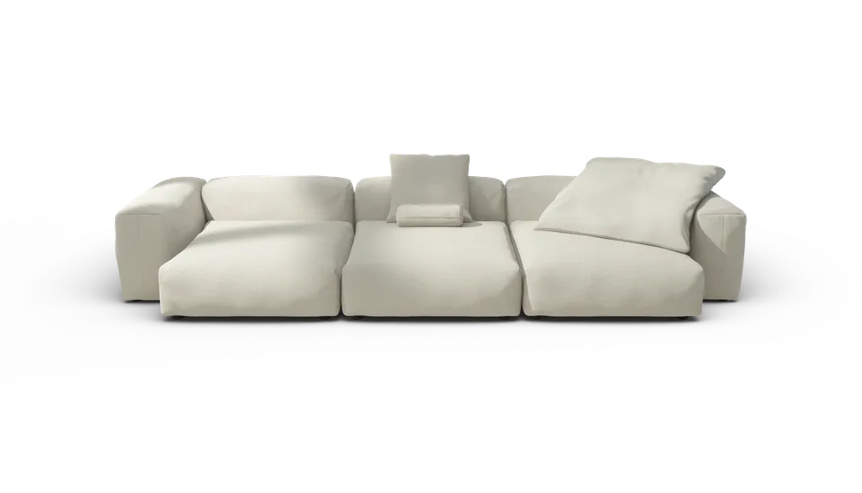vetsak Sofa Set 05 divano modulare 5 posti ecru 377x136