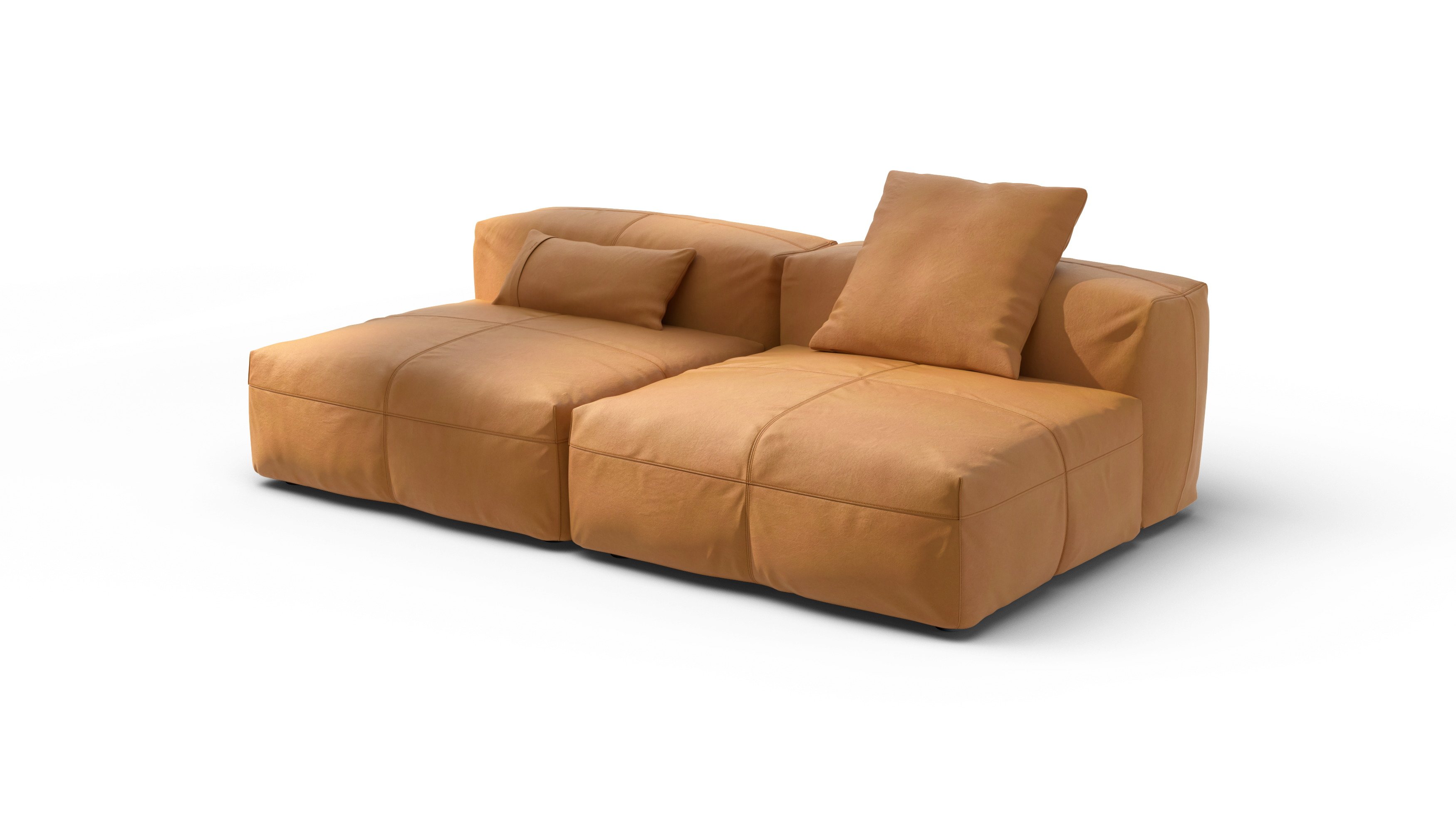 vetsak Sofa Set 01 Large divano modulare pelle marrone