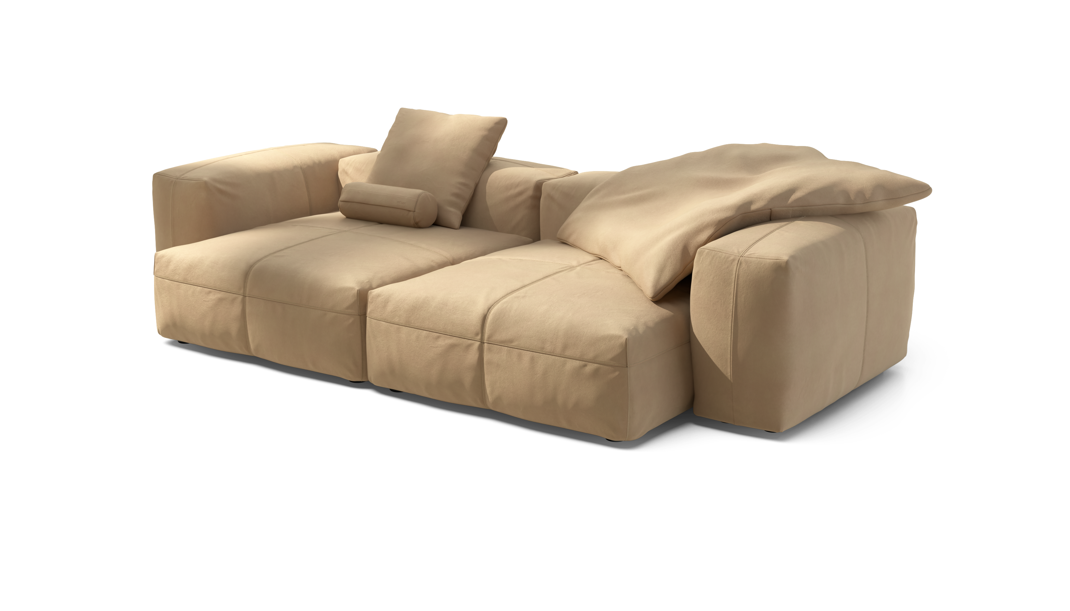 vetsak Sofa Set 02 XLarge divano beige in pelle