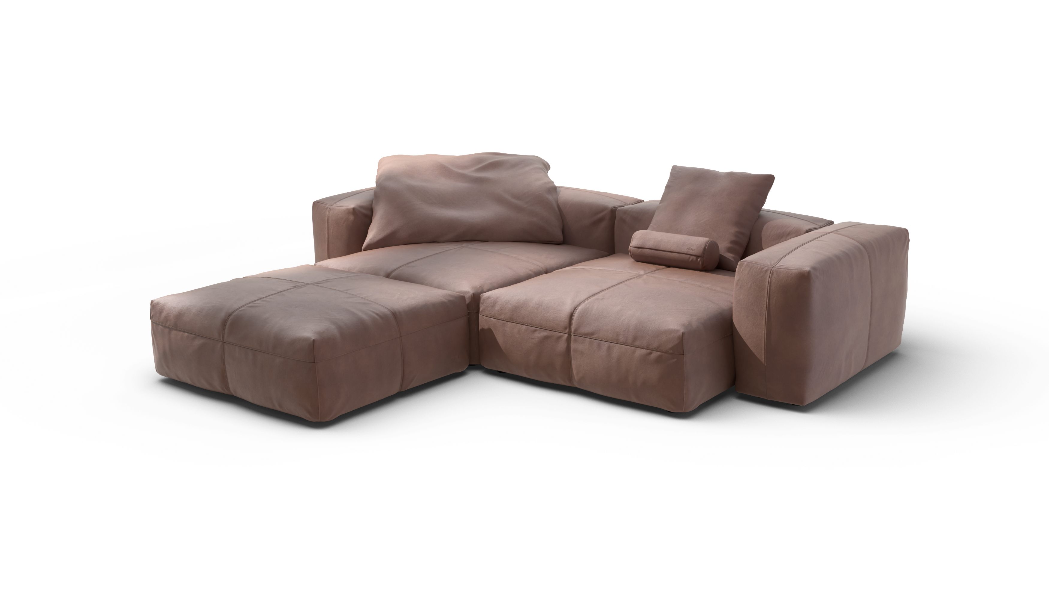vetsak Sofa Set 03 divano modulare pelle stone 272x220