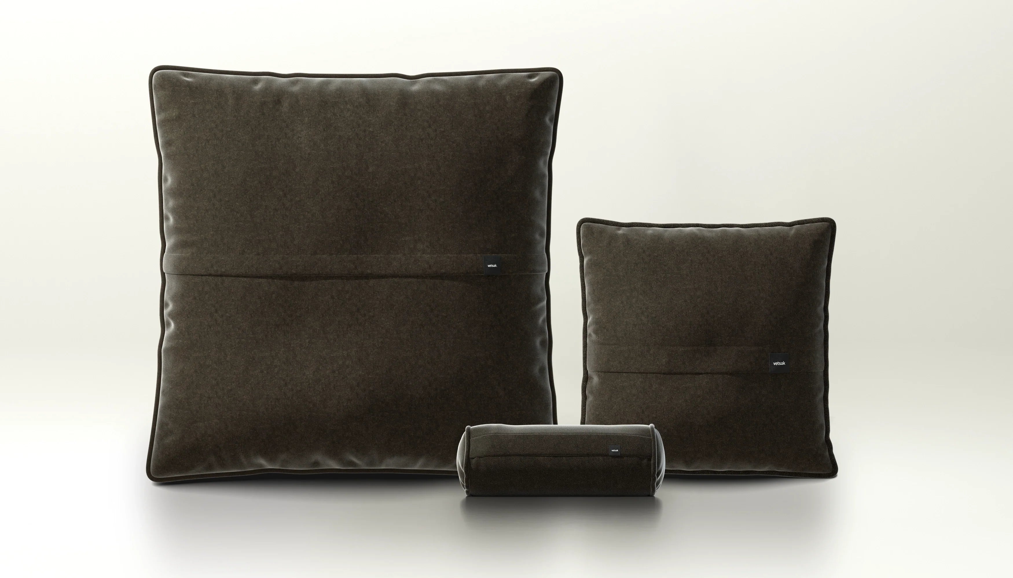 vetsak Pillow Set 2 cuscini antracite 2 pezzi suave