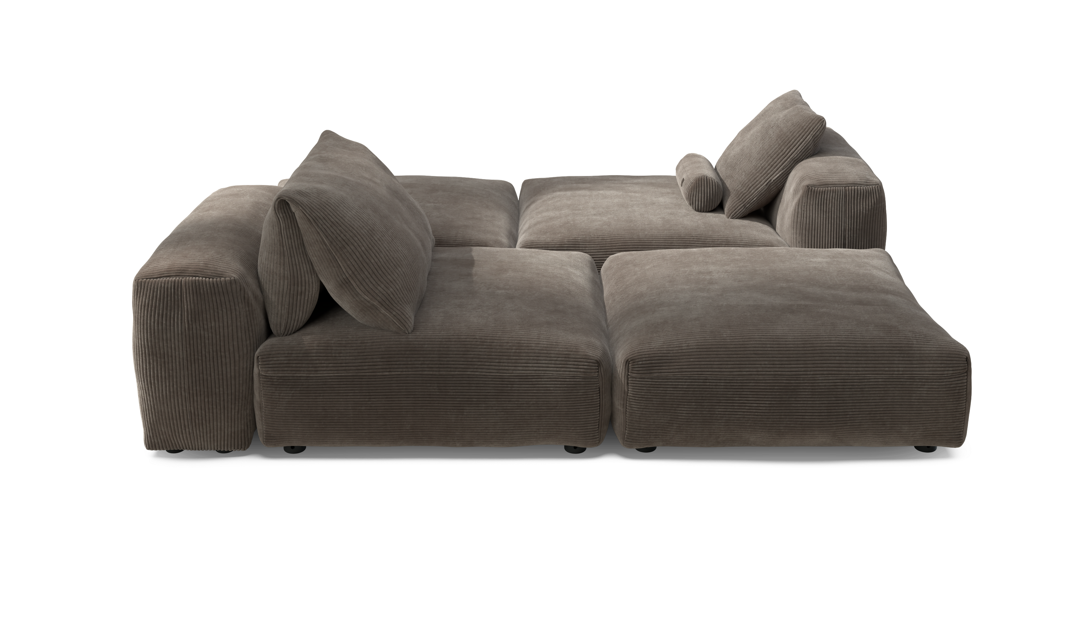 vetsak Set 08 Daybed divano modulare 6 posti mocha cord velour