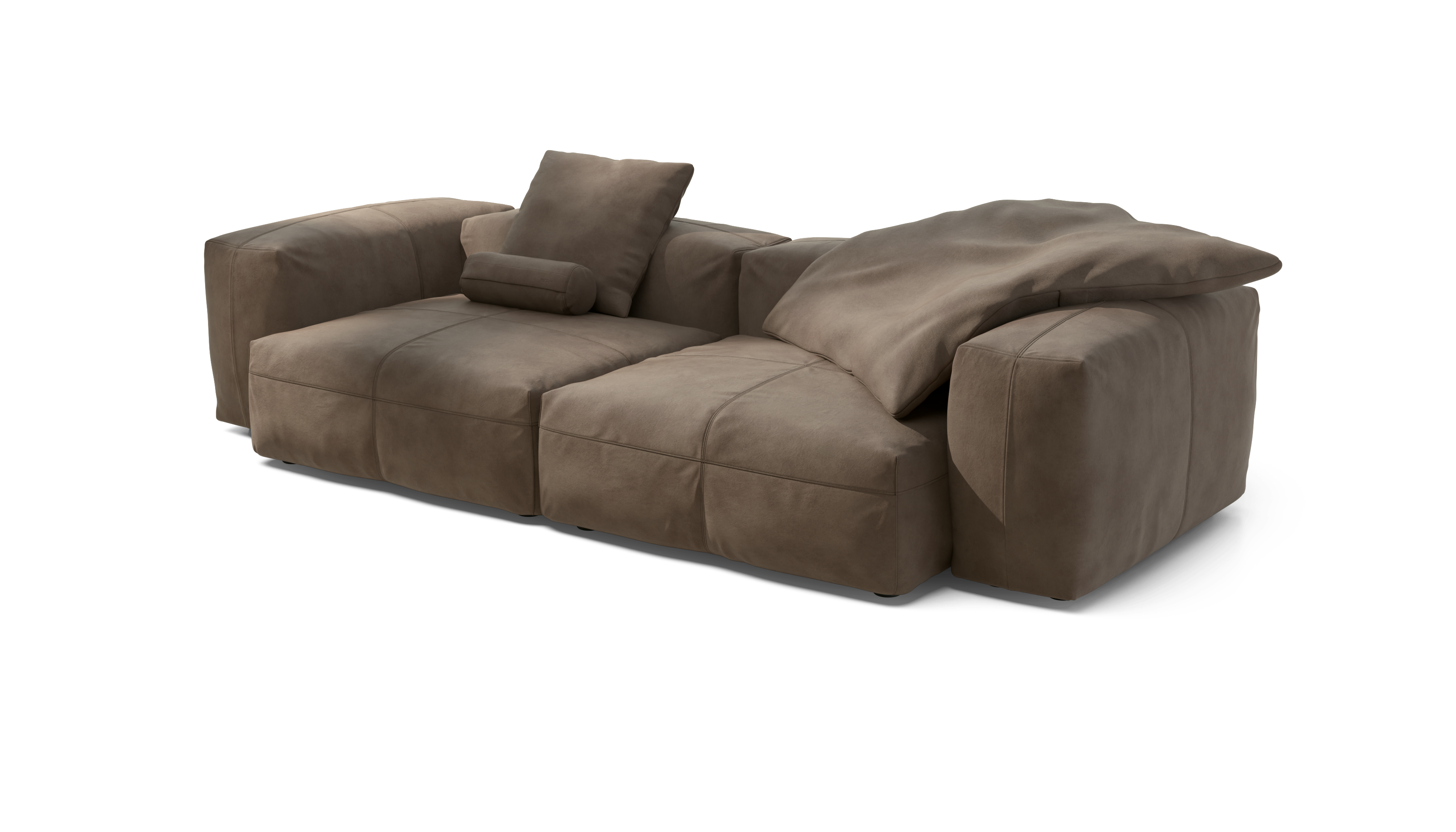 vetsak Sofa Set 02 Large divano Cacao in pelle 4 posti