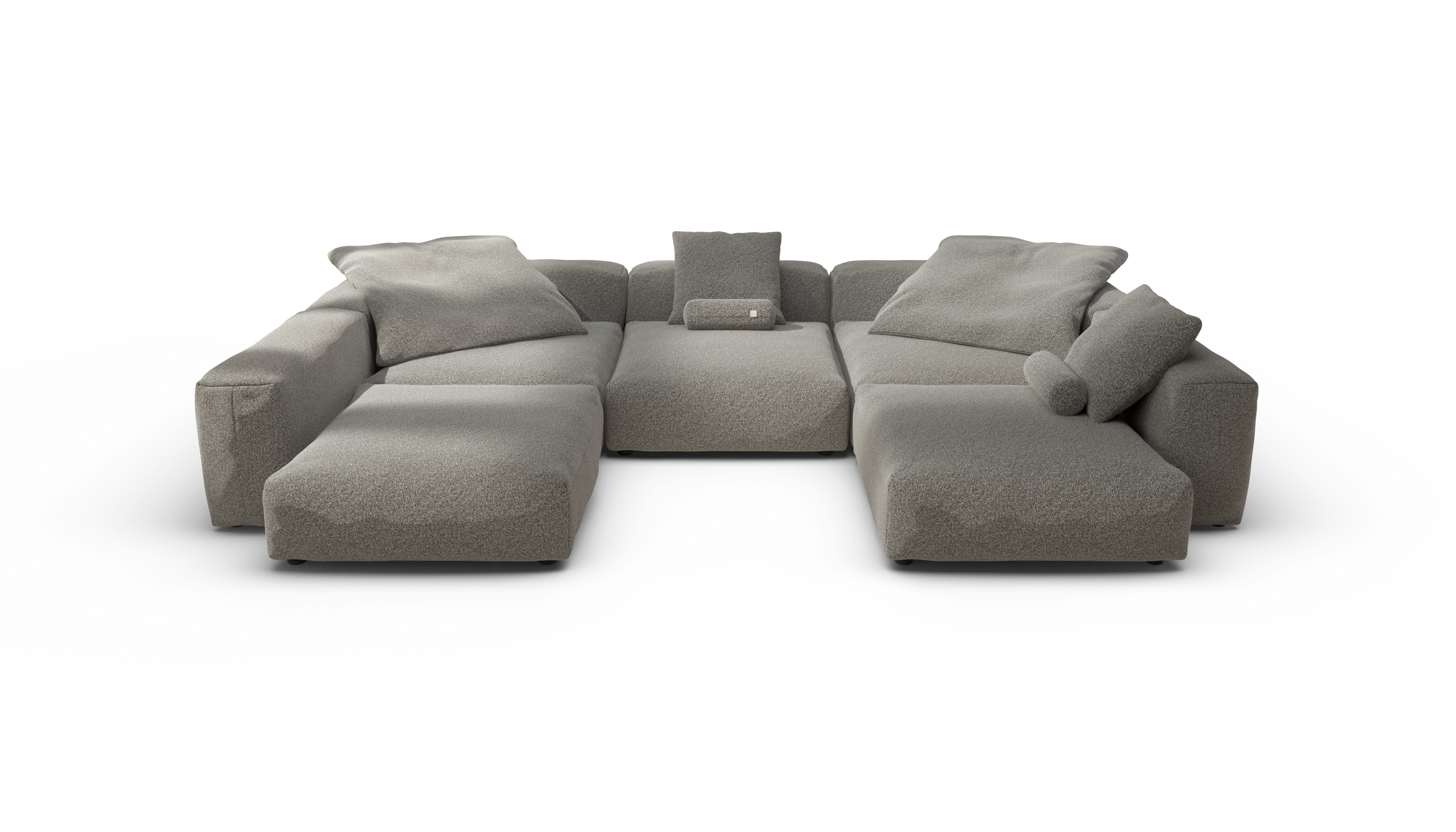 Vetsak Sofa Set 06 divano modulare platino pebble 7 posti