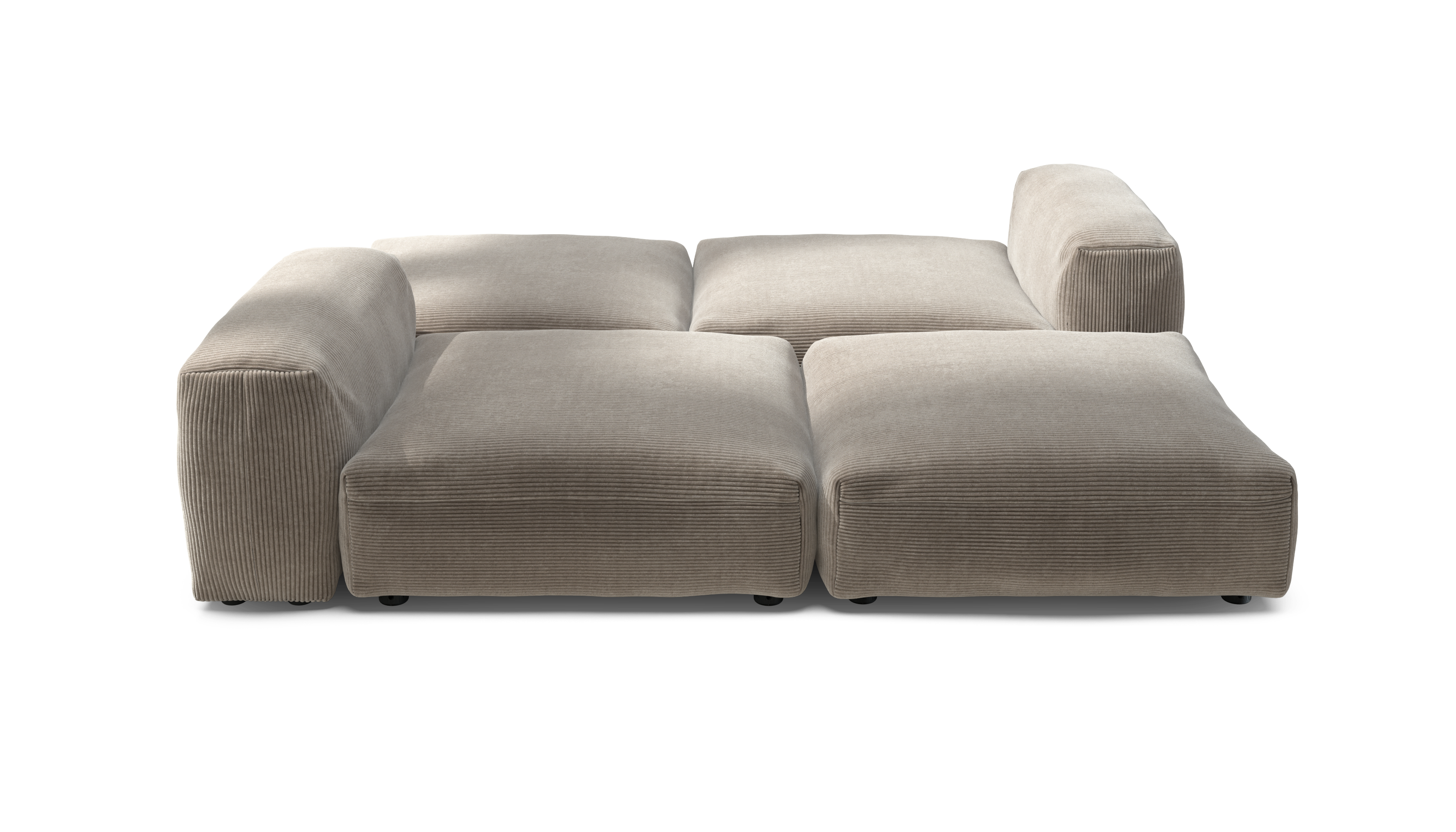 vetsak Sofa Set 08 divano cord velour platino 6 posti