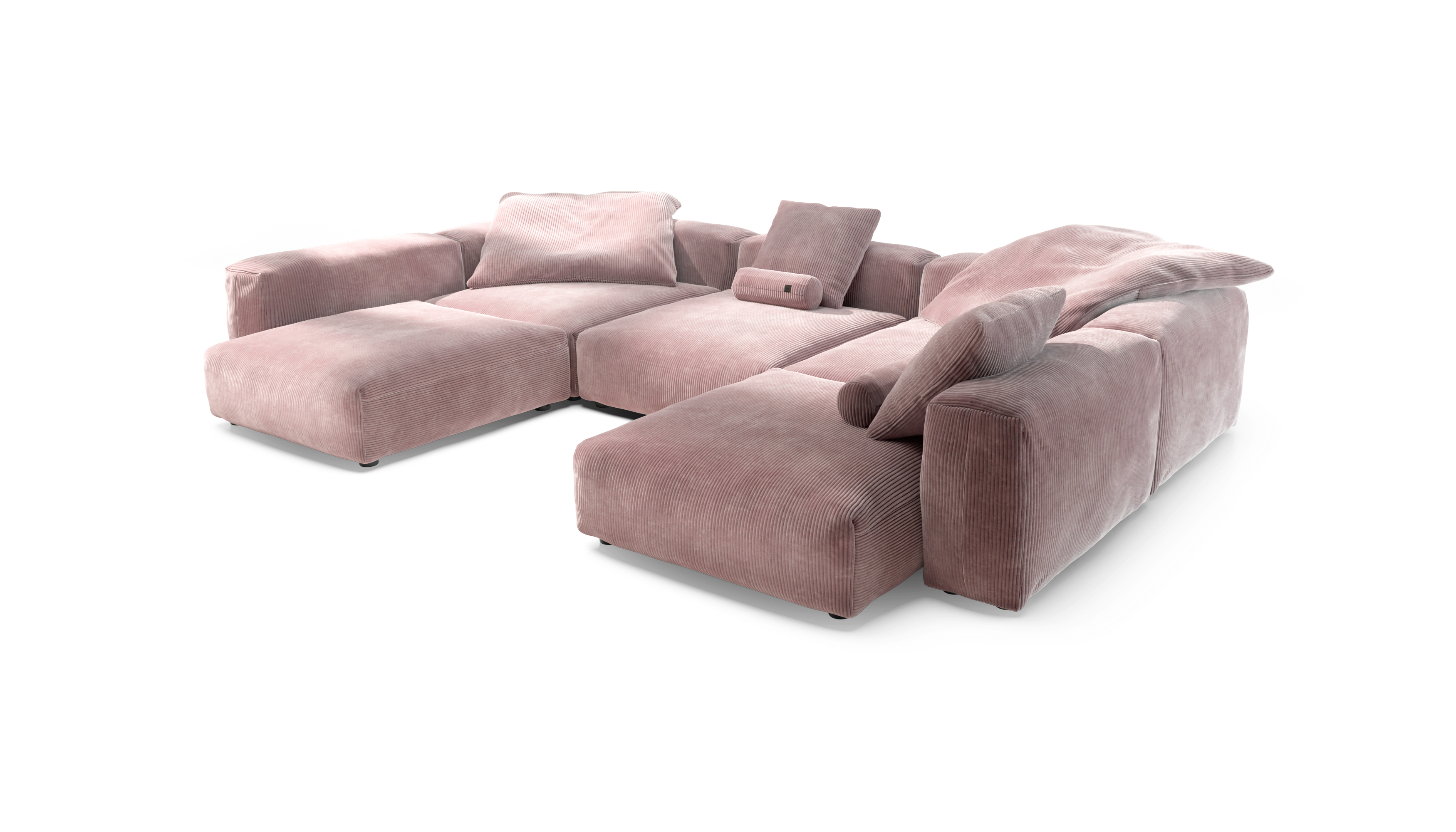 vetsak Sofa Set 06 divano modulare Cord Velour Blossom a U