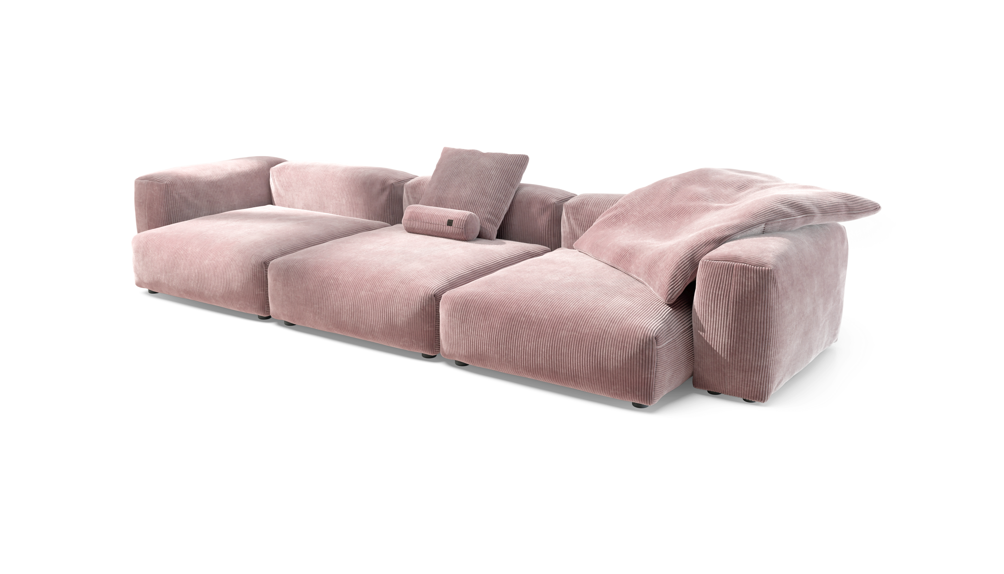 vetsak Sofa Set 05 divano 5 posti velluto blossom 377x136