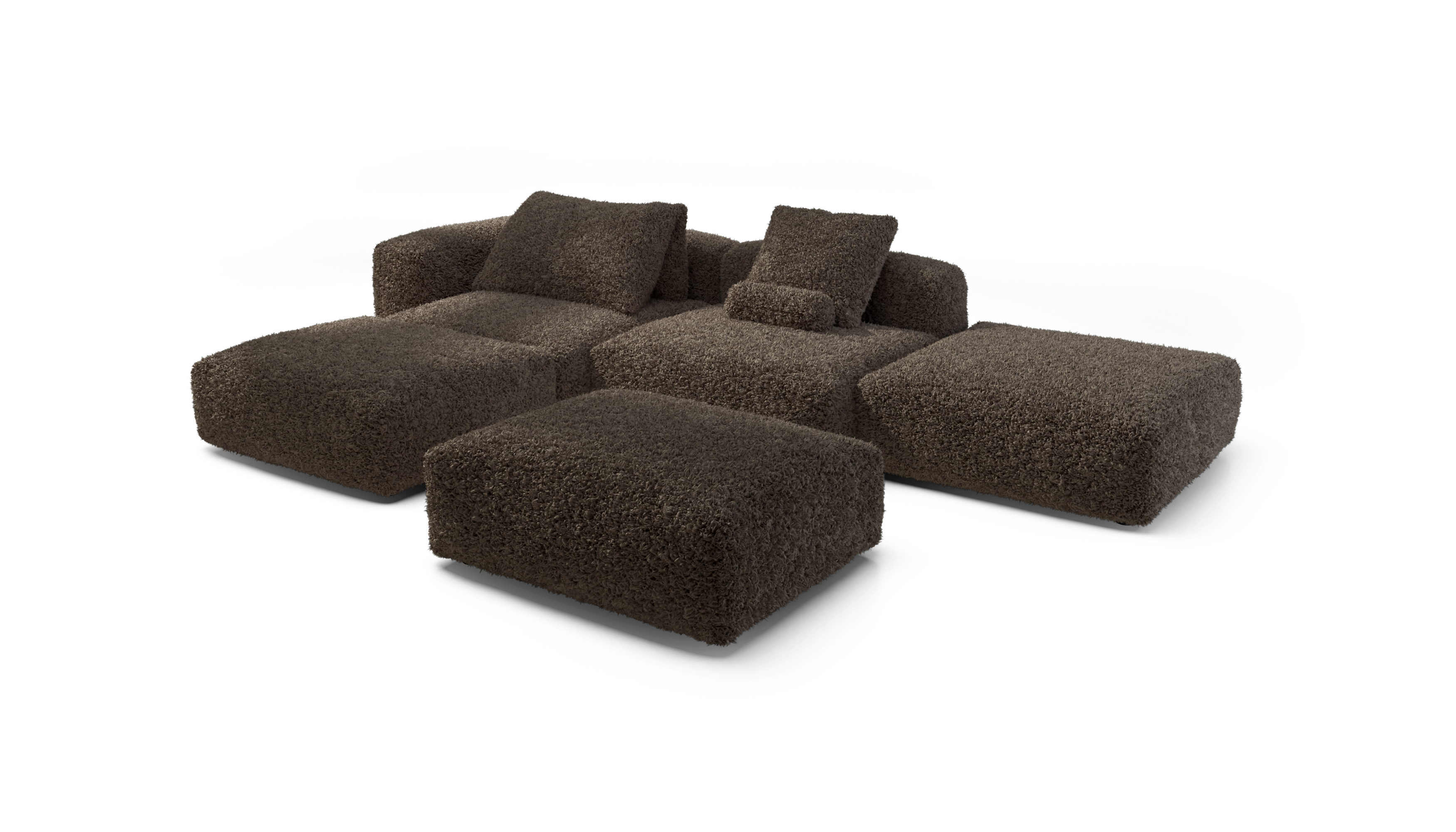 vetsak Sofa Set 09 The Island divano modulare Doodle Cacao 6 posti