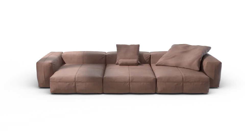 vetsak Sofa Set 05 divano pelle pietra 5 posti