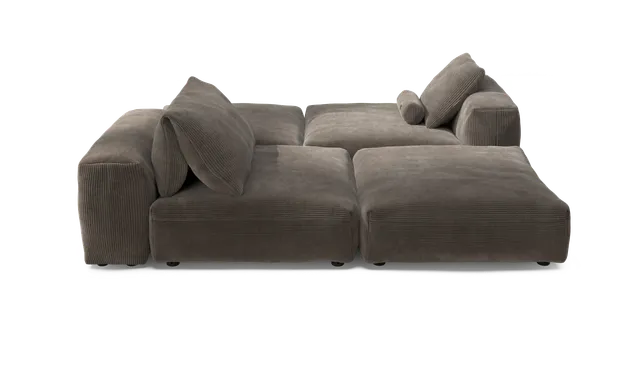 vetsak Set 08 Daybed divano modulare 6 posti mocha cord velour