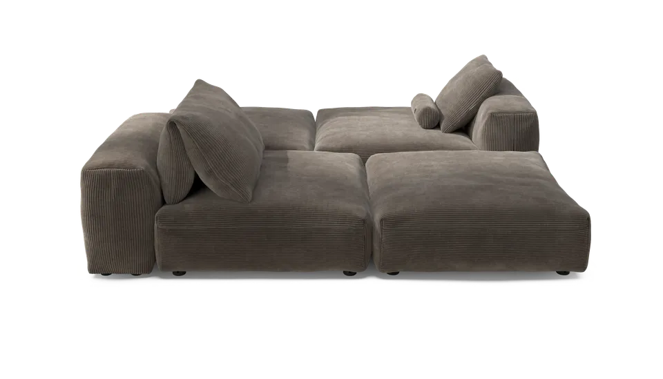 vetsak Set 08 Daybed divano modulare 6 posti mocha cord velour