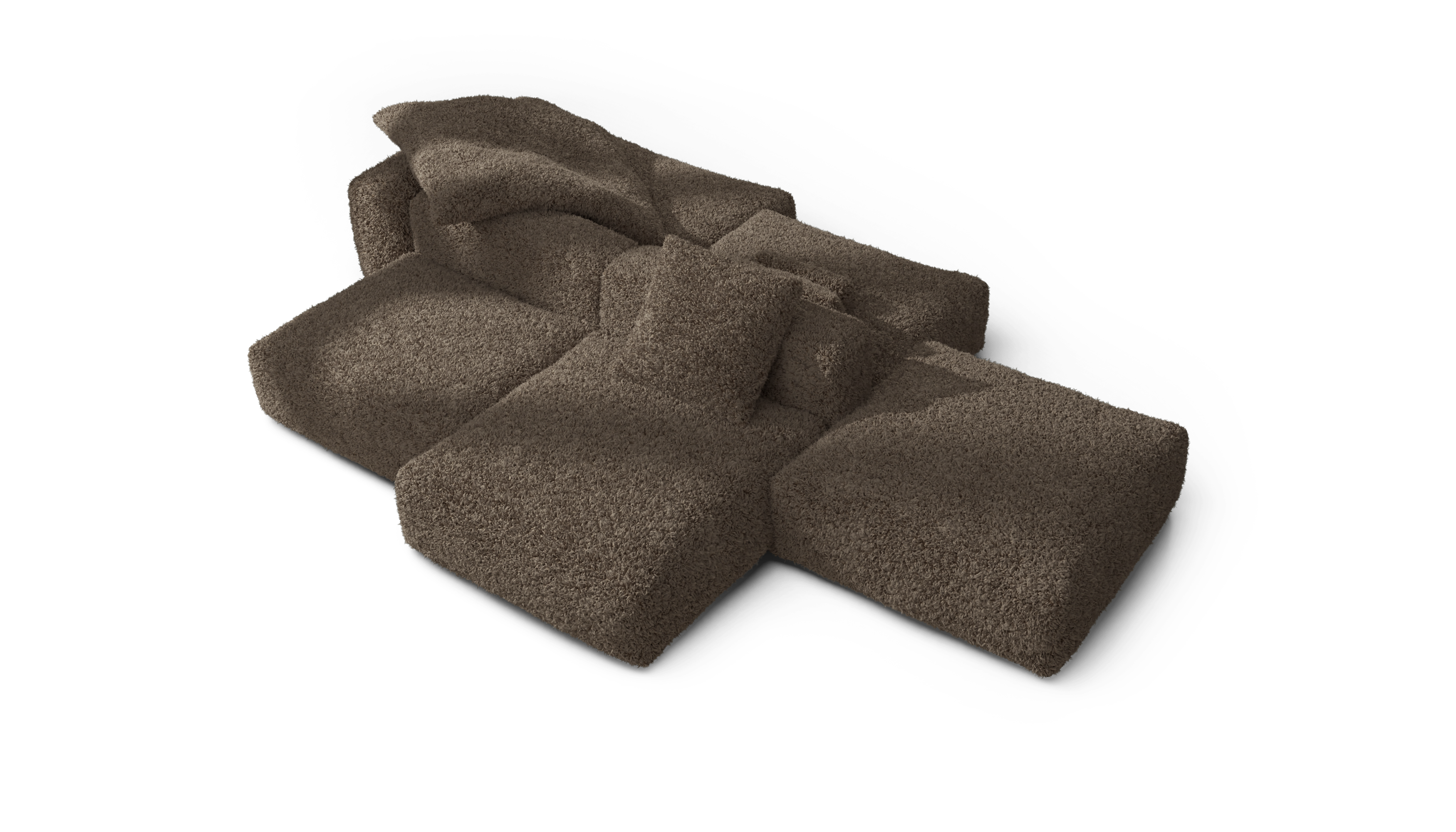 vetsak Sofa Set 09 The Island divano modulare Doodle Cacao 6 posti