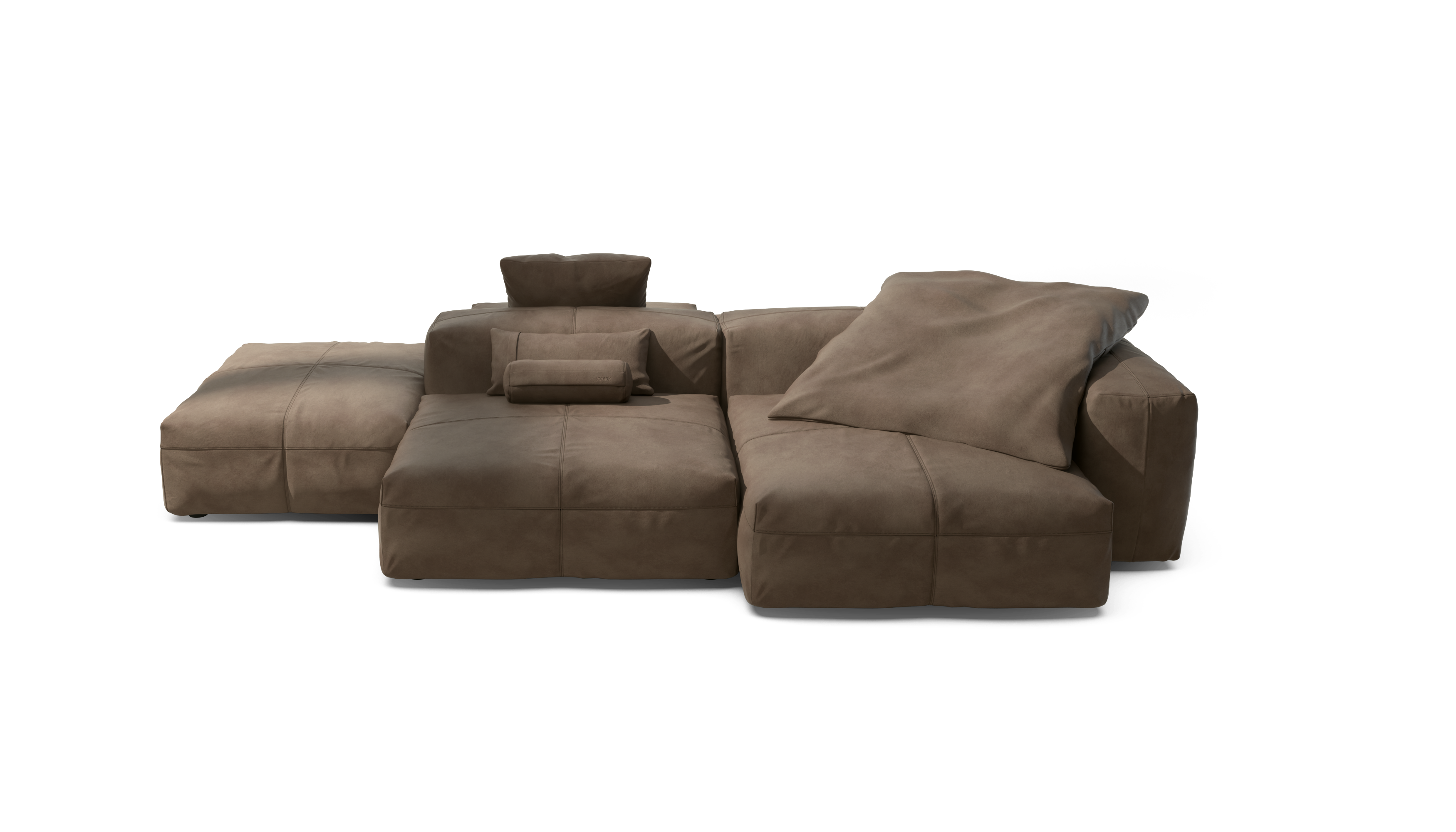 vetsak Sofa Set 09 The Island divano pelle cacao 7 posti