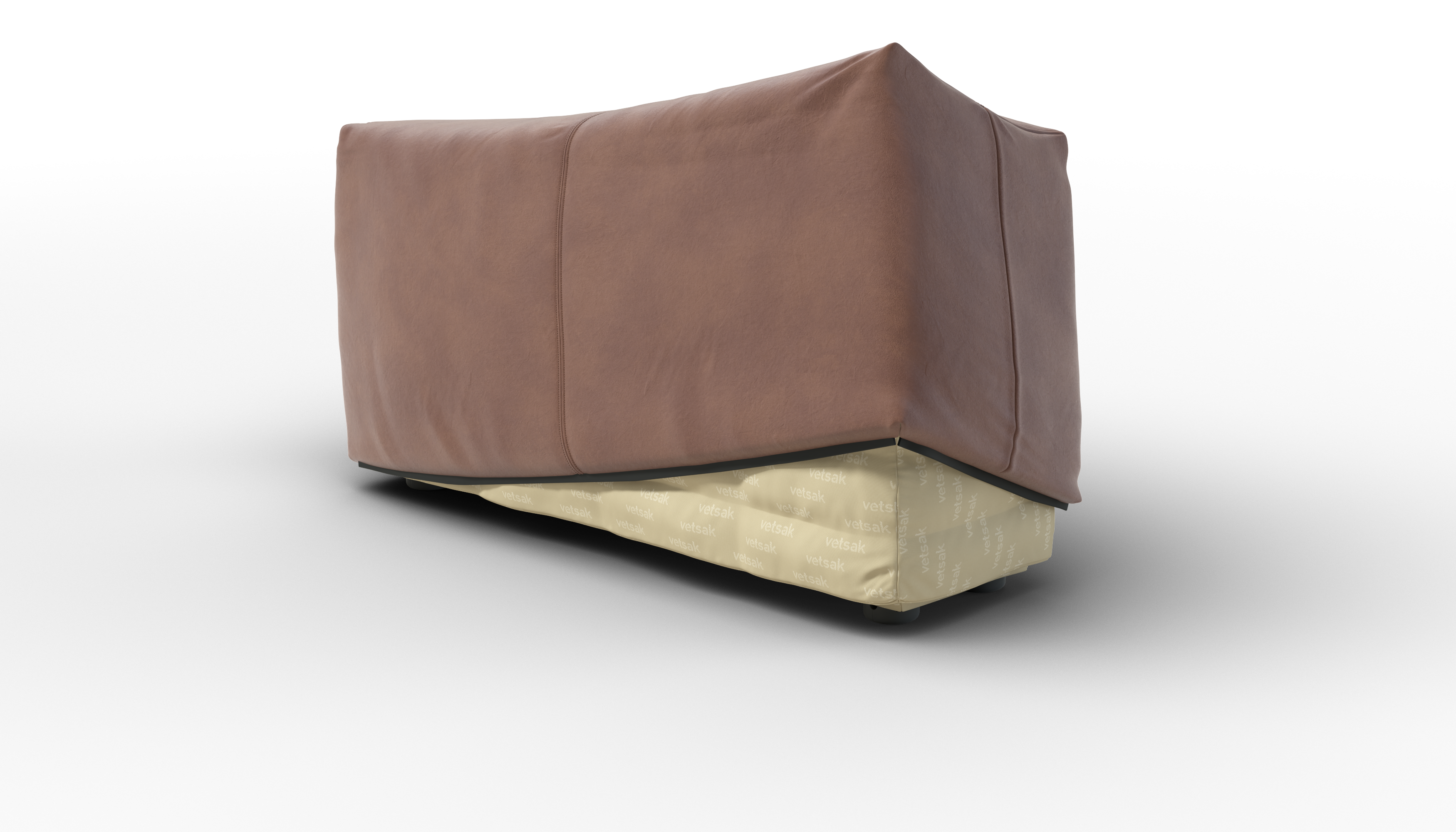 vetsak Cover Sofa Side Medium fodera laterale pelle Stone