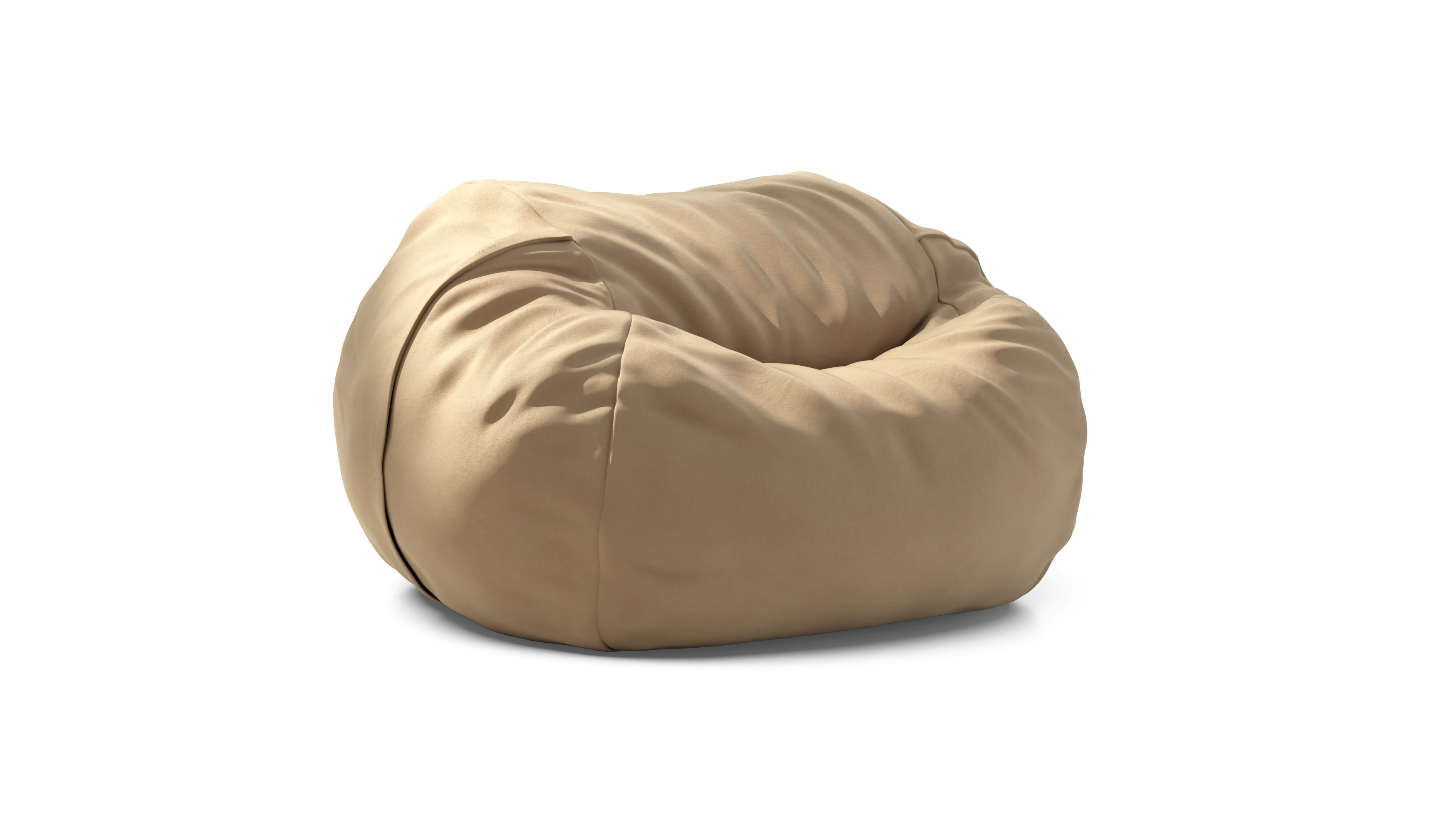 vetsak Pouf Large pouf pelle beige