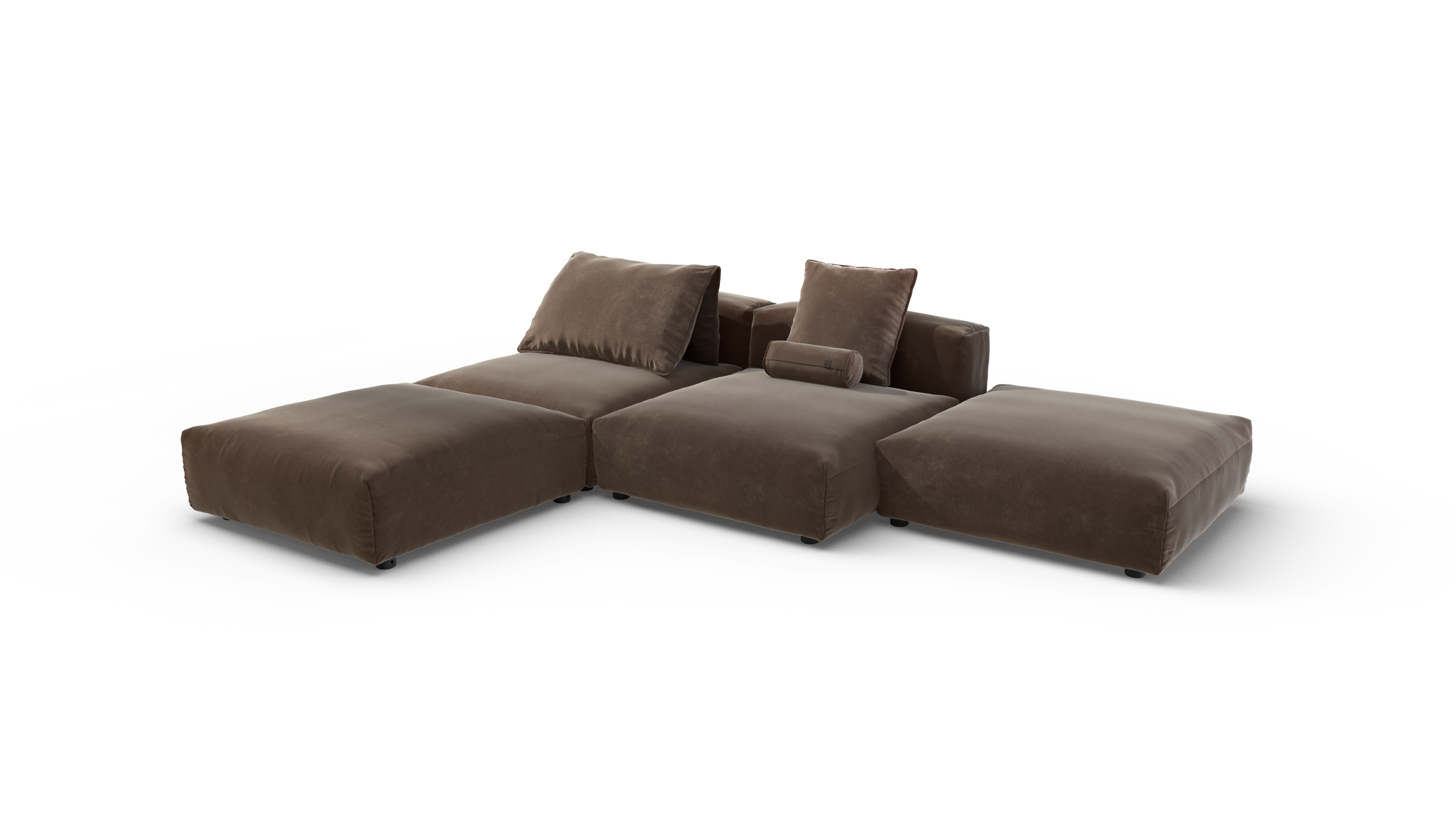 vetsak Sofa Set 08 Daybed divano 6 posti espresso