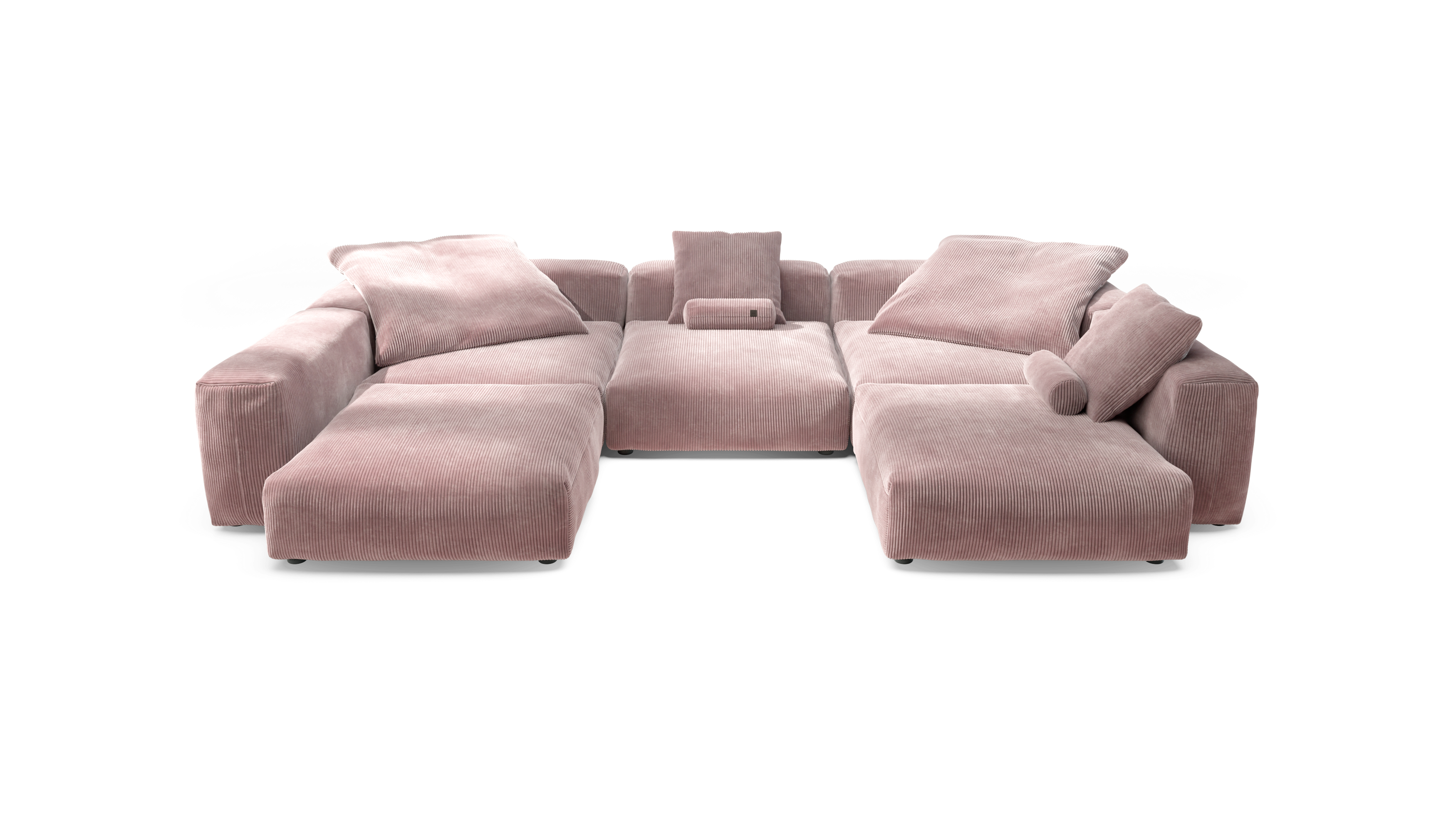vetsak Sofa Set 06 divano modulare Cord Velour Blossom a U