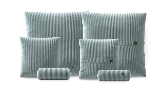 vetsak Pillow Set 3 set cuscini menta in velluto a coste