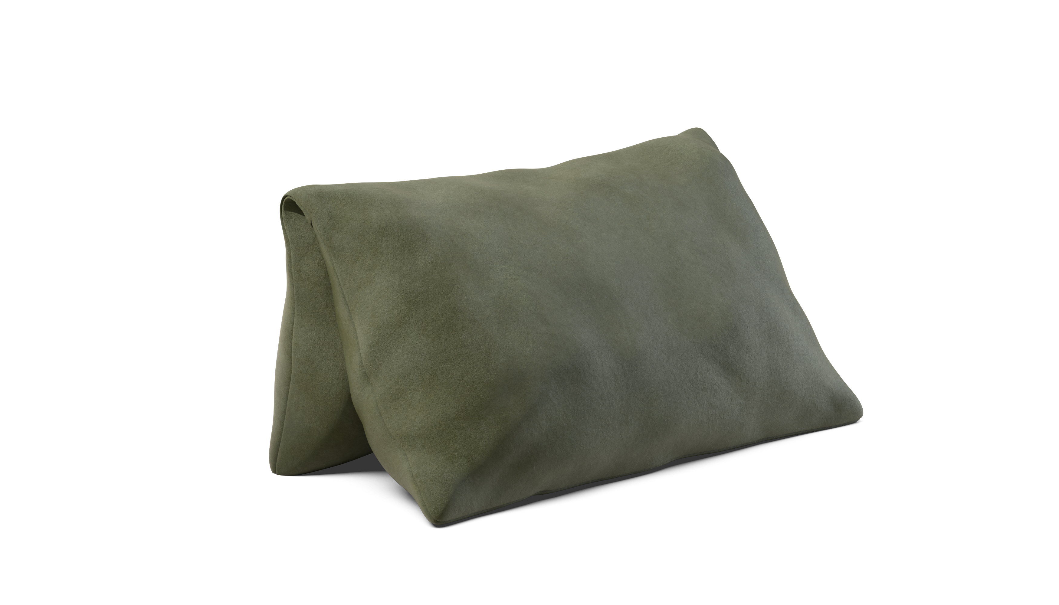 vetsak Jumbo Pillow cuscino pelle oliva grande