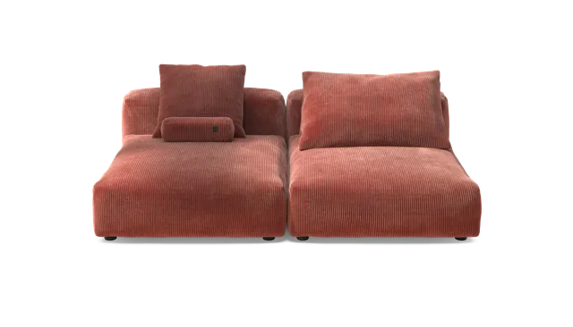 vetsak Sofa Set 01 XLarge divano 3,5 posti Cord Velour Brick