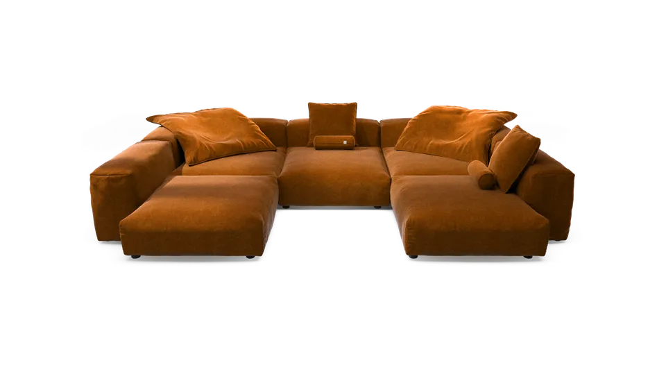 vetsak Sofa Set 06 divano angolare a U miele suave