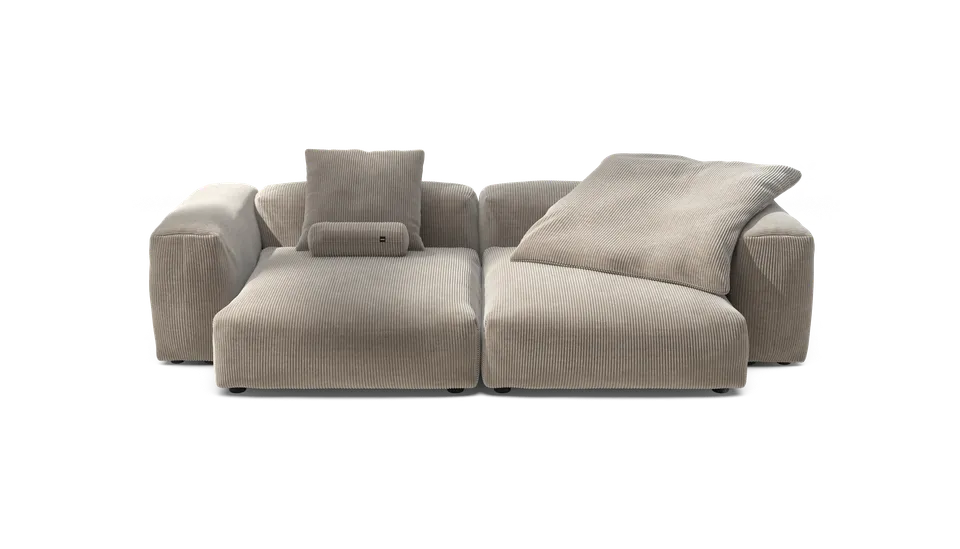 vetsak Sofa Set 02 XLarge divano modulare velluto platino 272x136