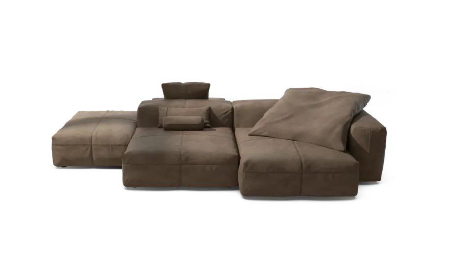 vetsak Sofa Set 09 The Island divano pelle cacao 7 posti