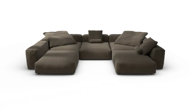 vetsak Sofa Set 06 divano modulare breeze marrone 6,5 posti