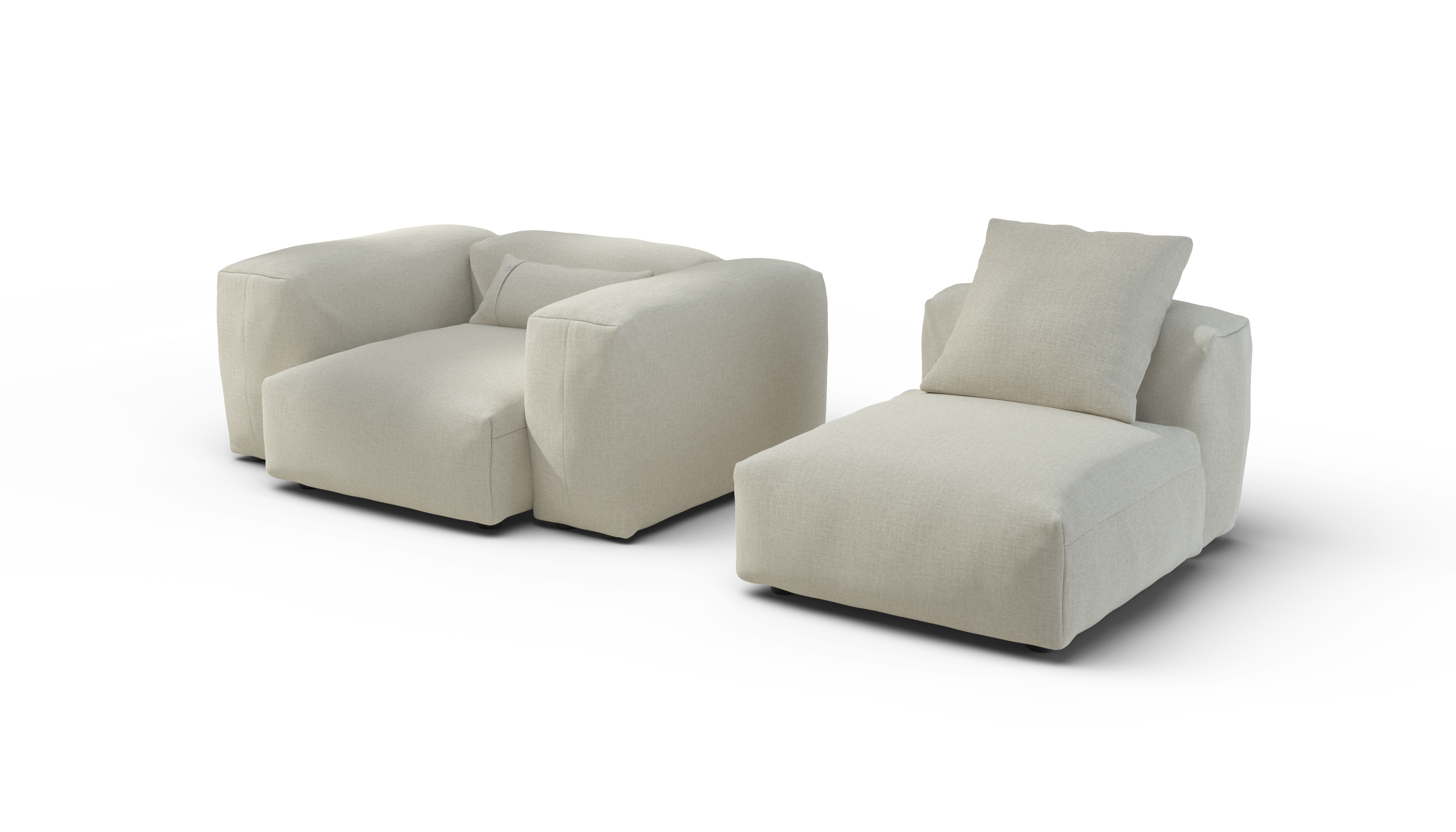 vetsak Sofa Set 02 Medium divano modulare Breeze ecru